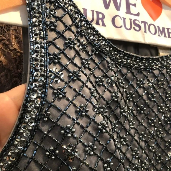 Victoria Royal Gorgeous Heavy Silver Beaded Top 🤩 R2 - Picture 4 of 11